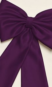 David's Bridal Plum Flower Girl Bow Sash